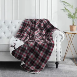 Trail Creek Super Soft Reversible Velvet Throw Blanket, Deer - RK-VELVEL-DEER - Blankets & Bedspreads -Outlet Hearth And Home Store a3beb4a4da67eb0720782af14e6b3ad6e318a9c5 490931840 6