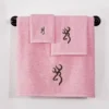 Kimlor Browning Buckmark Pink Wash Cloth - Bedding -Outlet Hearth And Home Store a3c281b58613793f7da160552aabc43e22091142 kimlor browning buckmark wash cloth