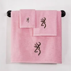 Kimlor Browning Buckmark Pink Wash Cloth - Bedding