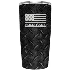 Kerusso Dual Wall Stainless Steel Hold Fast Treadplate Mug, 20 oz. - MUGS208 - Tumblers