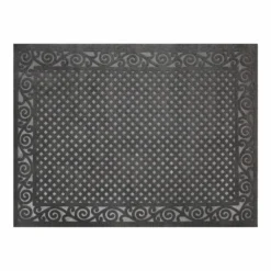 Multy Embossed Mat - 3' X 4' Graphite MT1005264 - Porch Seasonal Decor
