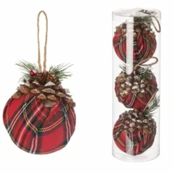 Various Brands Plaid Fabric Ornament - JK95051RK - Décor