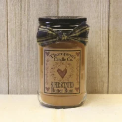 Thompson's Candle Co. Butter Rum, 12 oz. Mason - BRSM - Candles & Home Fragrance