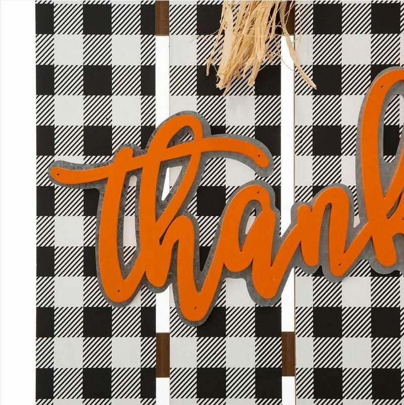 Various Brands 25" Large Plaid Thankful Pumpkin Porch Sign - JKC01118 - Porch Seasonal Decor 7 Various Brands 25" Large Plaid Thankful Pumpkin Porch Sign - JKC01118 - Porch Seasonal Decor - Image 5
