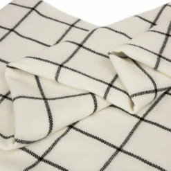 Glitzhome 400G Acrylic White Black Plaid Woven Throw Blanket - 1518203175 - Holiday Throw Blankets -Outlet Hearth And Home Store ba1e9afbcba7a07058f08cc50a0436876c29cd6c 93430165 3