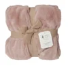 Lavina Home Rose Rouched Faux Fur Reversible to Mink 50 x 60 Throw - RK-FURMNK-ROSE - Blankets & Bedspreads