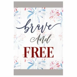 P. Graham Dunn Brave And Free 12 x 8.25 Canvas Sign - Q00950RK - Wall Decor