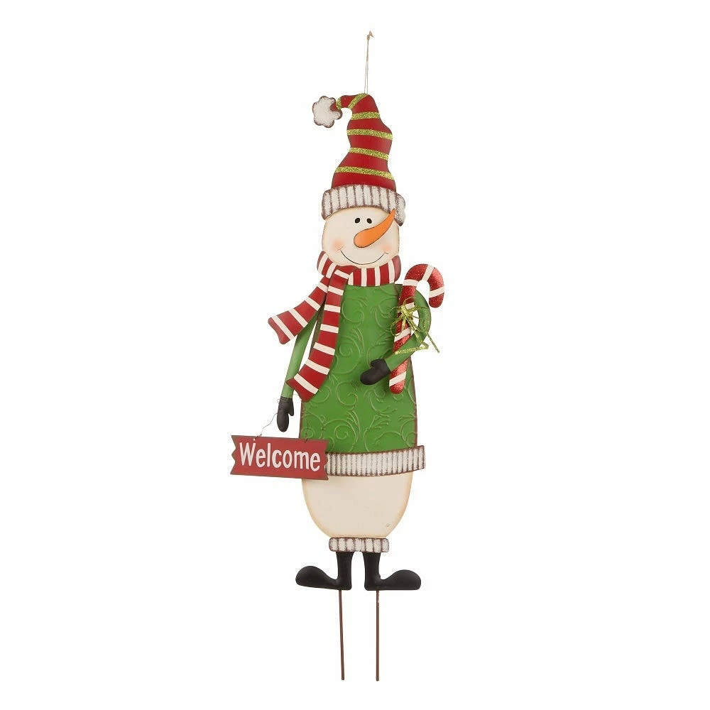 Glitzhome Metal Snowman Yard Stake - 1106003478 - Yard Decor 3 Glitzhome Metal Snowman Yard Stake - 1106003478 - Yard Decor