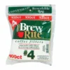 Brew Rite White No 4 Cone Style Coffee Filters 100 count - Coffee Supplies