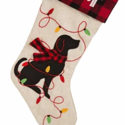 Glitzhome LED Dog Embroidered Linen Christmas Stocking - 1113203059 - Christmas Stockings 10 Glitzhome LED Dog Embroidered Linen Christmas Stocking - 1113203059 - Christmas Stockings -Outlet Hearth And Home Store cb189219971db2183a126686513d86a78bb6213e 93430127 3