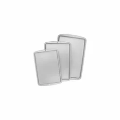Wilton Recipe Right 3 Pack Cookie Sheet Large Medium Small 2105975 - Bakeware