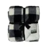 URBAN DEER Black White Buffalo Check Printed Faux Rabbit fur Reversible to White Sherpa 50 x 60 Throw - RK-RABSH-BBUF - Blankets & Bedspreads -Outlet Hearth And Home Store d605b290b6af99d7c1c129d4fa4410521a7d3ab3 490932034 main