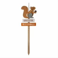 Various Brands 36" Squirrel Grateful Blessing Yard Stake - JKC00954A - Porch Seasonal Decor