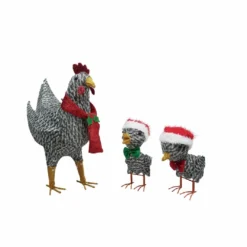 Four Seasons Light-Up Chicken Family Holiday Decoration - 21DH1027 - Christmas Decor