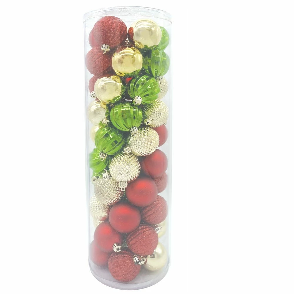 Four Seasons 60mm Shatterproof Ornaments - Assorted Styles, 50 Count - TS006-01F50 - Christmas Decor 4 Four Seasons 60mm Shatterproof Ornaments - Assorted Styles, 50 Count - TS006-01F50 - Christmas Decor - Image 2