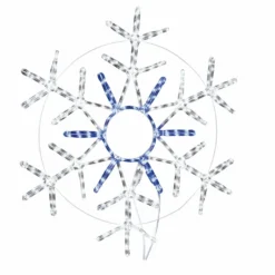 Four Seasons 36" Blue And White LED Snowflake Hanging Christmas Light Decoration with Multi-Light Effects - YF20173603 - Christmas Decor