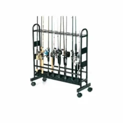 Organized Fishing 16Rod Industrial Metal Rolling Rod Rack CMR016 - Storage Furniture