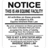 Signs Up Equine Warning Sign Generic 30037 - Wall Decor