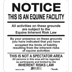 Signs Up Equine Warning Sign Generic 30037 - Wall Decor