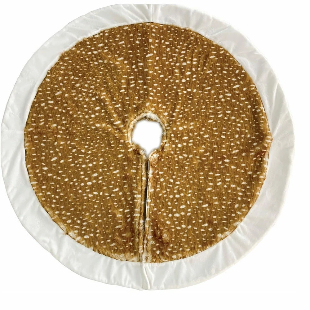 Four Seasons 36" Deer Look Faux Fur Christmas Christmas Tree Skirt - 21XZ-111802TS - Christmas Decor 4 Four Seasons 36" Deer Look Faux Fur Christmas Christmas Tree Skirt - 21XZ-111802TS - Christmas Decor - Image 2