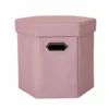 Glitzhome Pink Storage Ottoman 1504003767 - Living Room Furniture