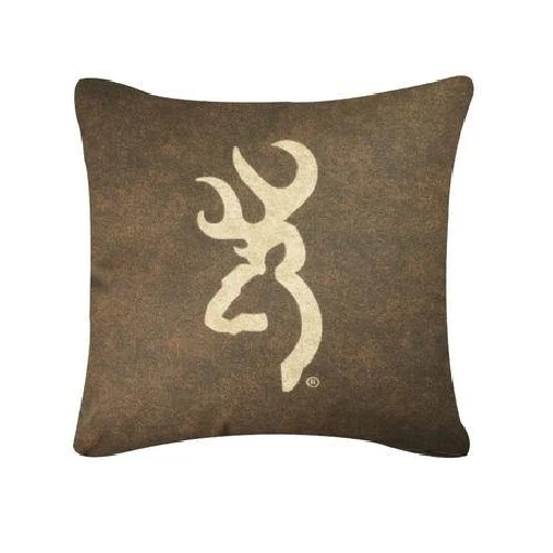 Kimlor Browning Buckmark Brown Square Logo Pillow - Bed Pillows 4 Kimlor Browning Buckmark Brown Square Logo Pillow - Bed Pillows - Image 2
