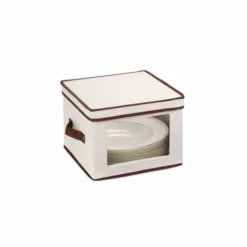Honey-Can-Do Natural/Brown Dinnerware Storage Box SFT-0206 - Shelves & Organization -Outlet Hearth And Home Store honey can do natural brown dinnerware storage box sft 0206 3