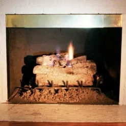 HY-C HYC Brass Plated Fireplace Smoke Guard FSGBRS - Storage Furniture -Outlet Hearth And Home Store hy c brass plated fireplace smokeguard fsg brs 1