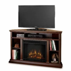 Real Flame Churchill 51" Entertainment Stand w/ Electric Fireplace 3750E - Electric Heaters -Outlet Hearth And Home Store real flame churchill 51 entertainment stand w electric fireplace 3750e